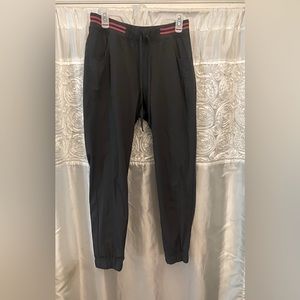 Lot of 2 GUC high waist pewter grey jogger scrub bottoms